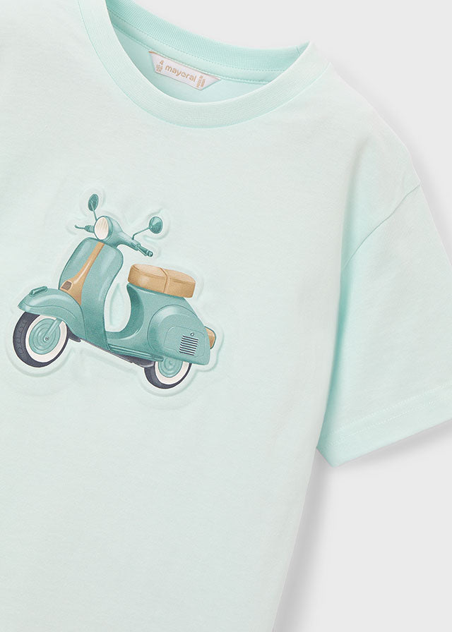 tee s/s embossed bike - mint-025