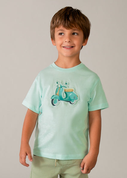 tee s/s embossed bike - mint-025