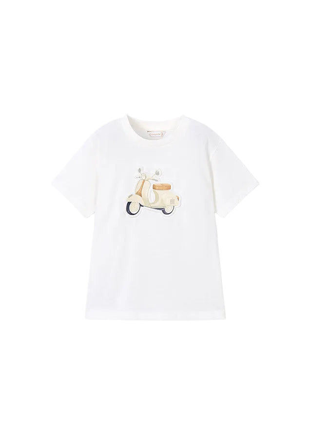 tee s/s embossed bike - cream-026