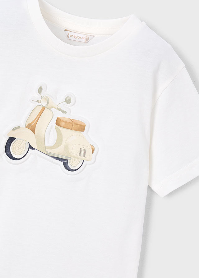 tee s/s embossed bike - cream-026