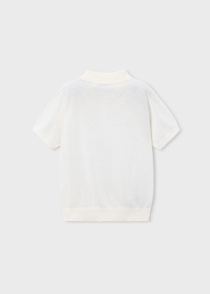 polo s/s knit - cream-092