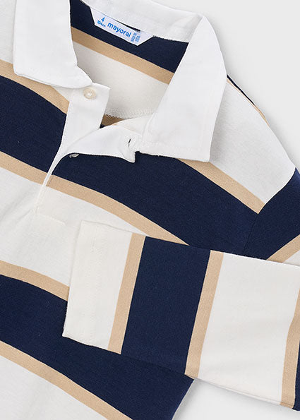 polo l/s multi striped - navy-092