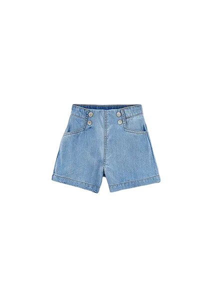 shorts bermuda denim button - light-055