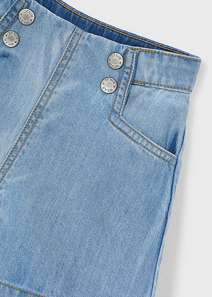 shorts bermuda denim button - light-055