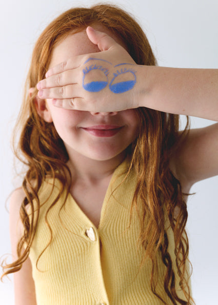 vest knit v neck with gold heart buttons - vanilla-084