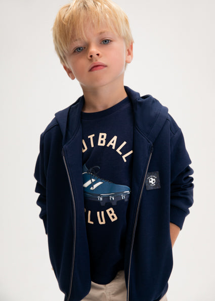 top l/s scuba zip up sweatshirt with hood - navy-037
