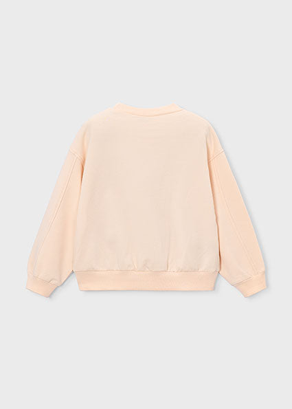 top l/s floral globe sweatshirt - salmon-096