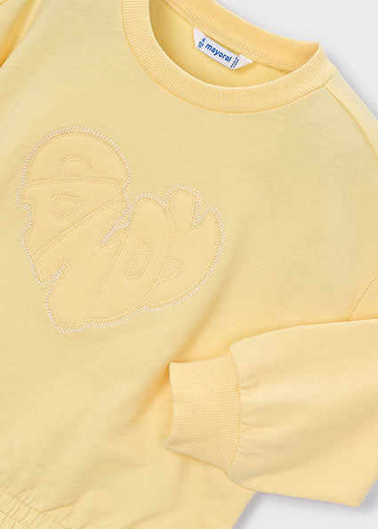 top l/s candy stitch sweatshirt - vanilla-017