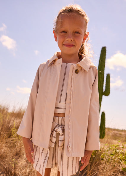 jacket trench style wide fit with hood - custards-093