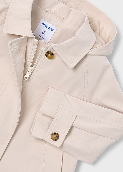 jacket trench style wide fit with hood - custards-093