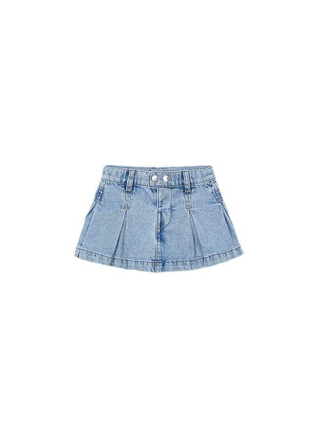 skirt denim pleated - light-026