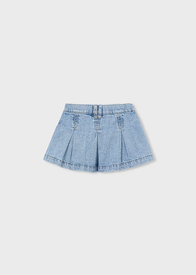skirt denim pleated - light-026