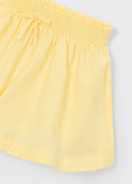 shorts cotton flowy - vanilla-075