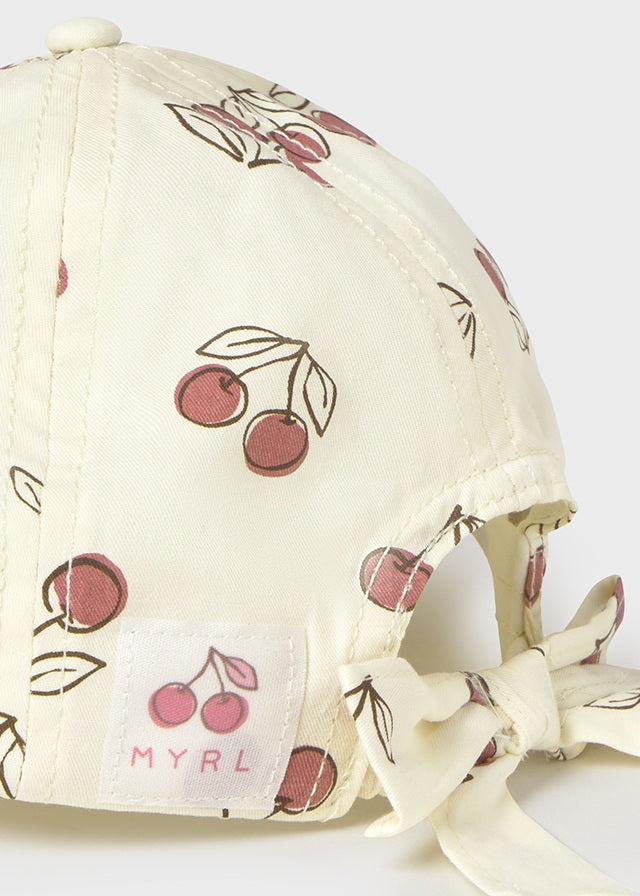 cap denim heart logo with back bow - bone-011