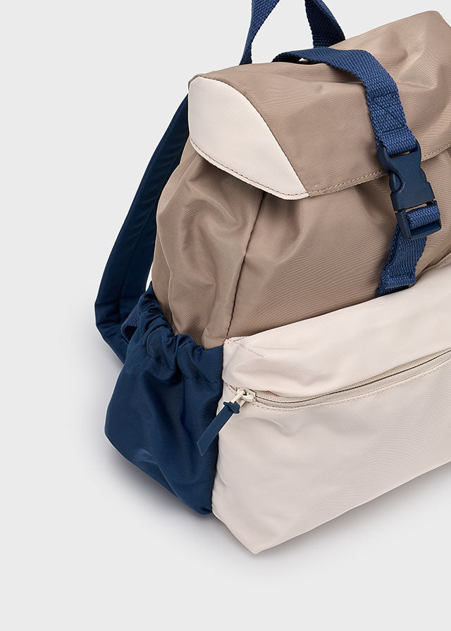 backpack color block drawstring - navy-057