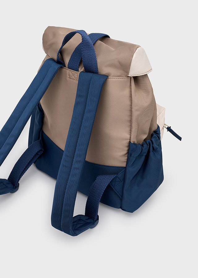 backpack color block drawstring - navy-057