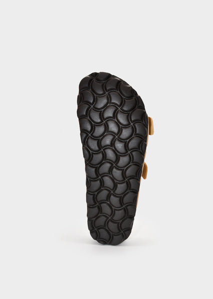 slippers double buckle cork sole - sand-015