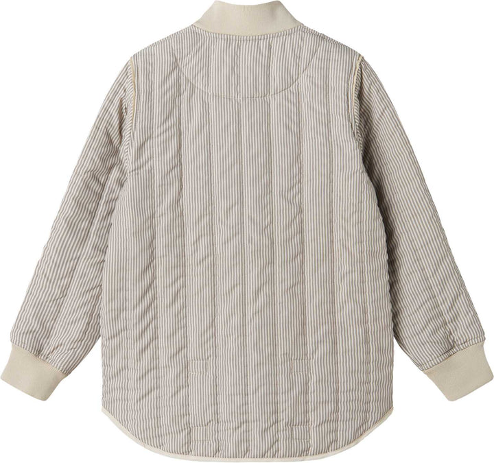 jacket striped bomber style - dark brown stripe