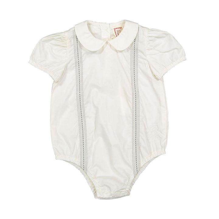 onesie cross stitch shirt style - cream