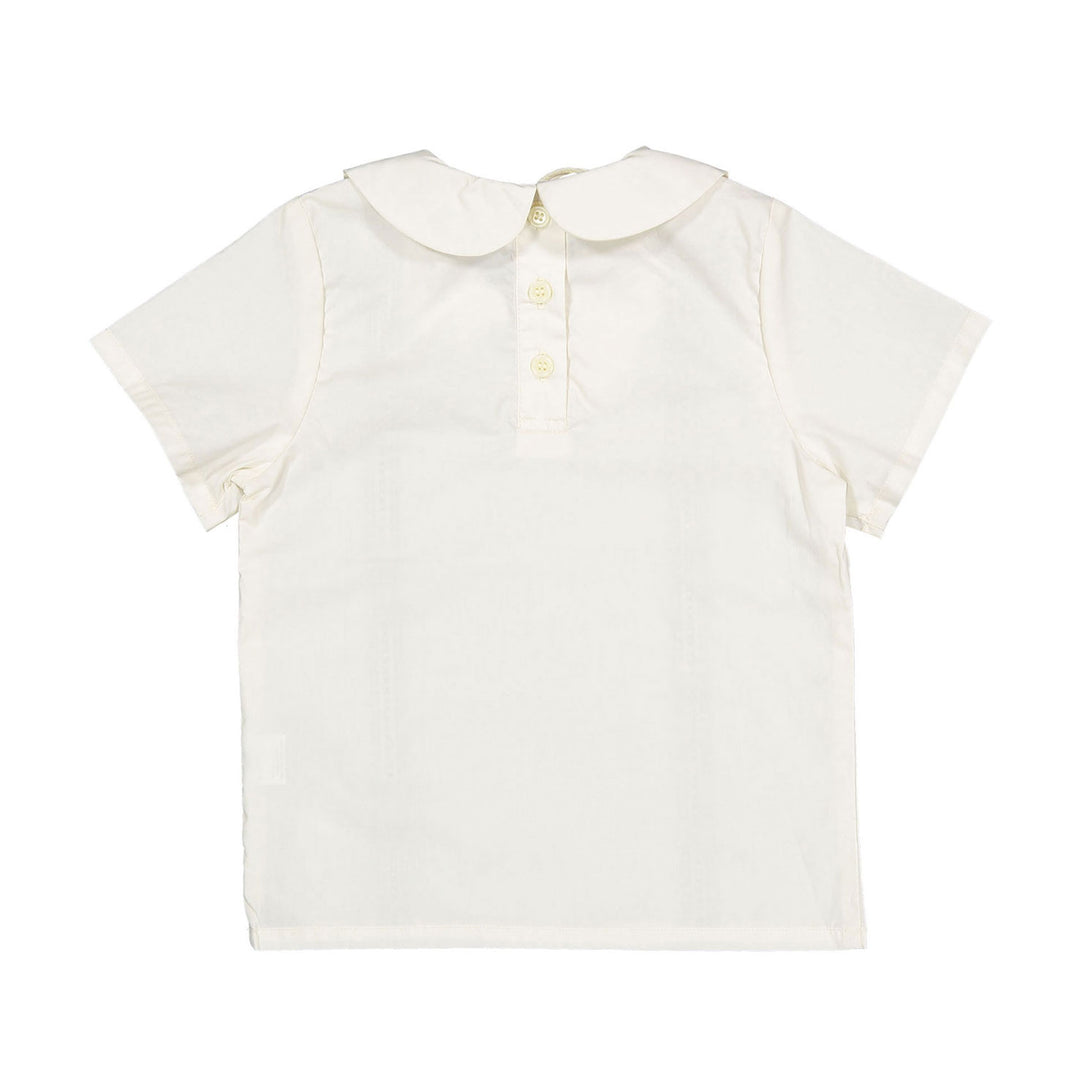 shirt s/s cross stitch - cream