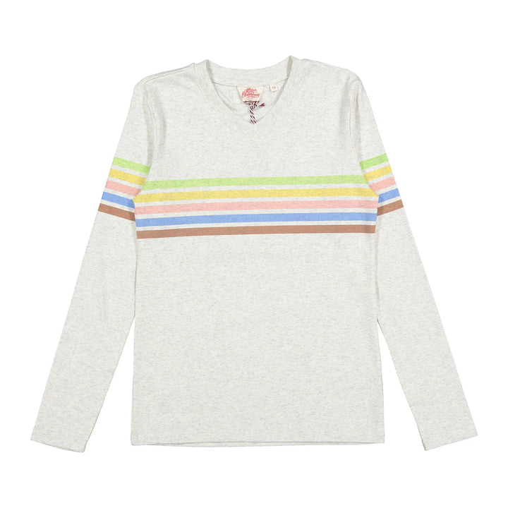 tee l/s clubhouse striped - striped