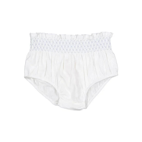 bloomer embroidered smock - white