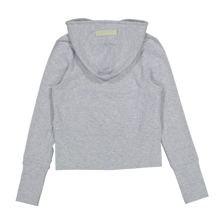 top l/s active zip up hoodie - heather grey