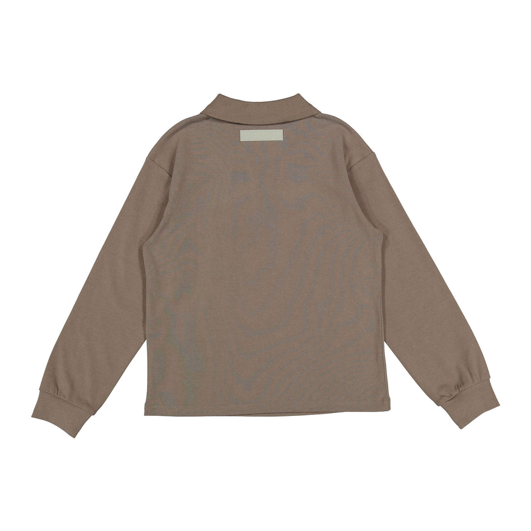polo l/s e logo - taupe