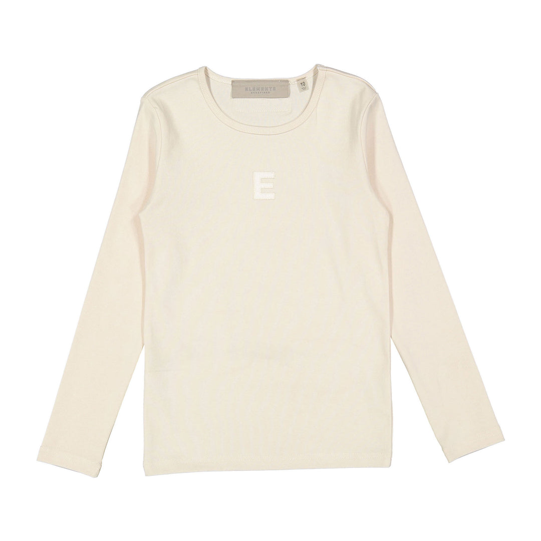 tee l/s e logo - cream