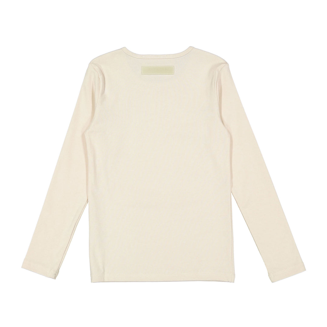 tee l/s e logo - cream