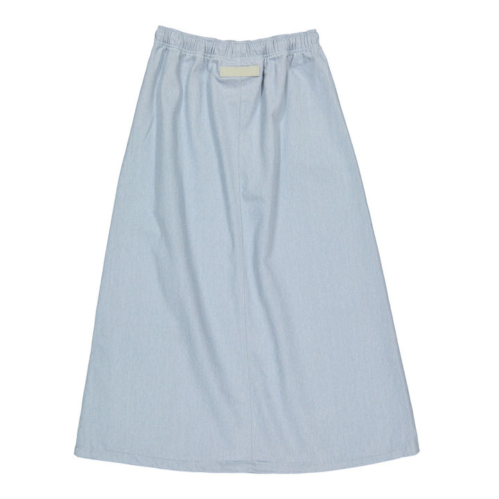skirt denim drawstring - washed blue