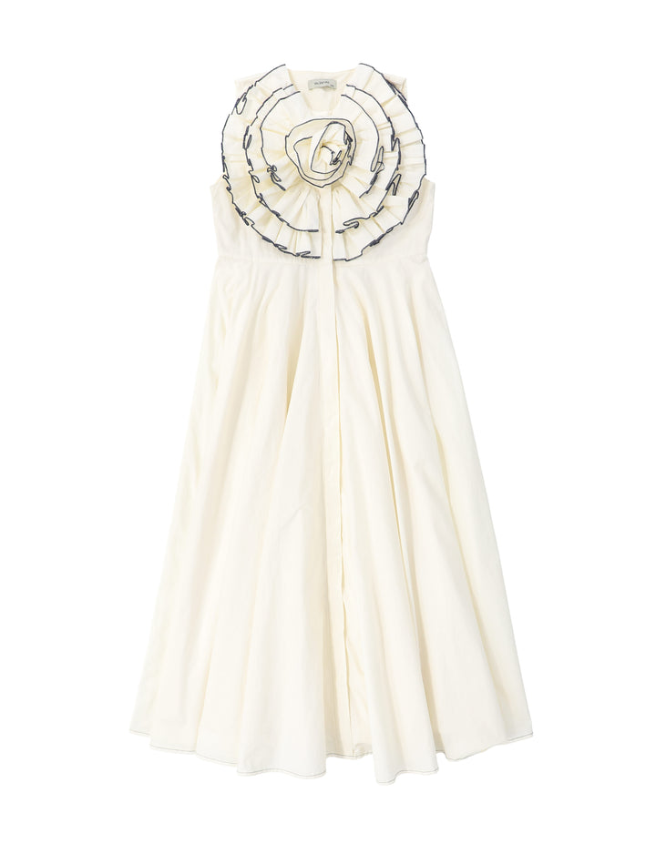 dress frill flower jumper - cream