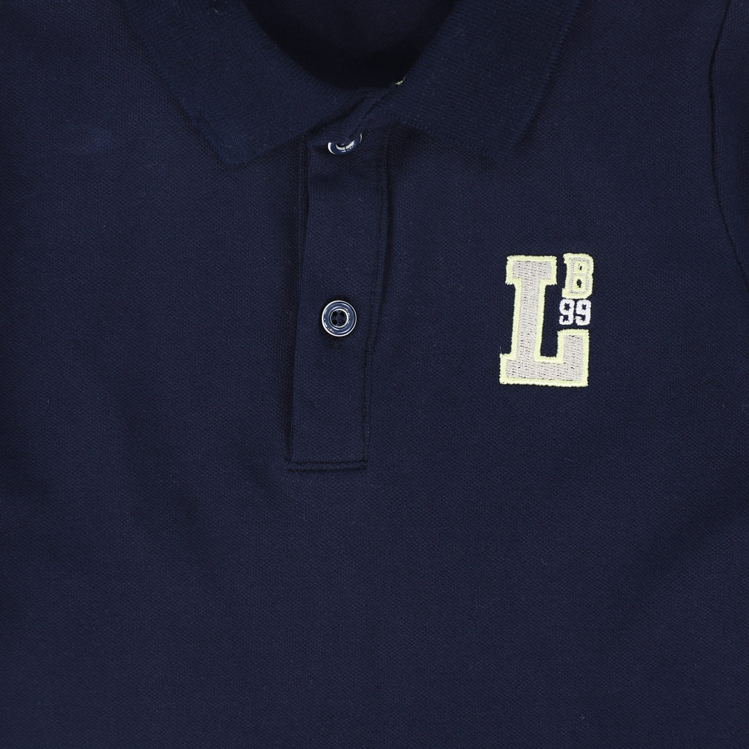 polo s/s terry logo - navy