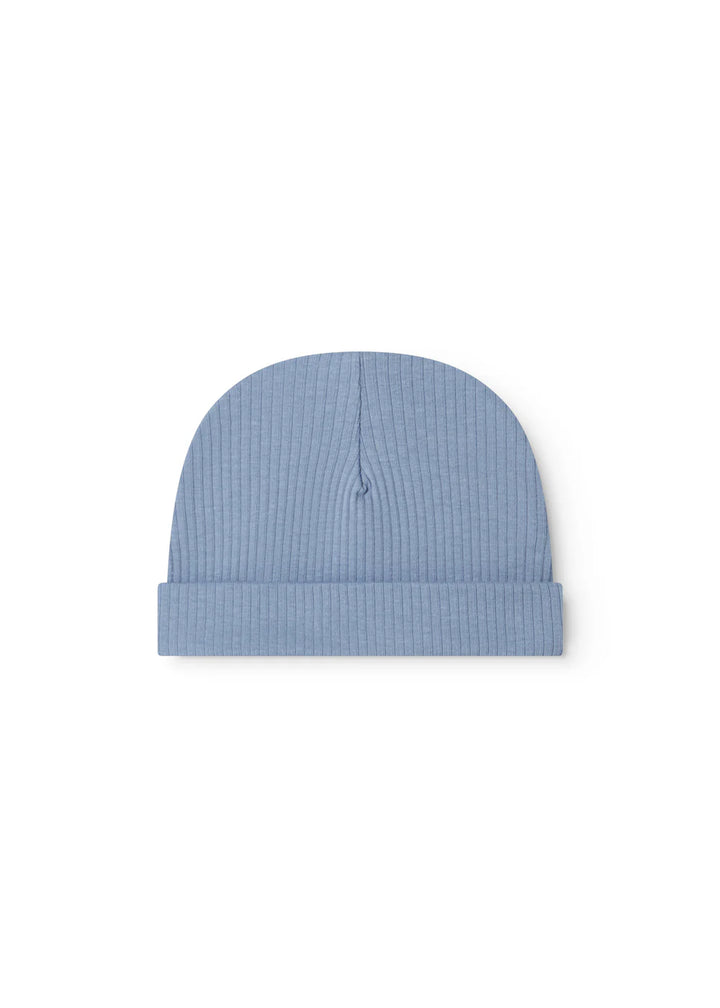 footie ribbed wrap with beanie - blue iris