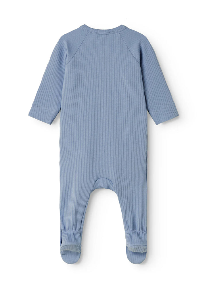 footie ribbed wrap with beanie - blue iris