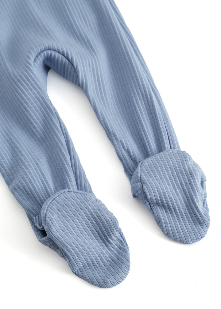 footie ribbed wrap with beanie - blue iris