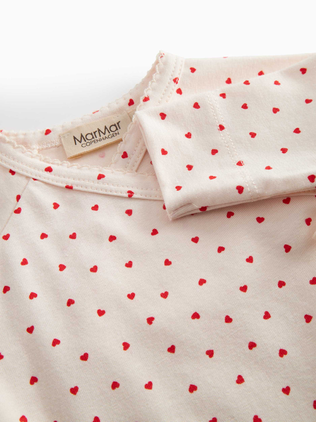 set knit heart print wrap top and footie pants with beanie - happy hearts