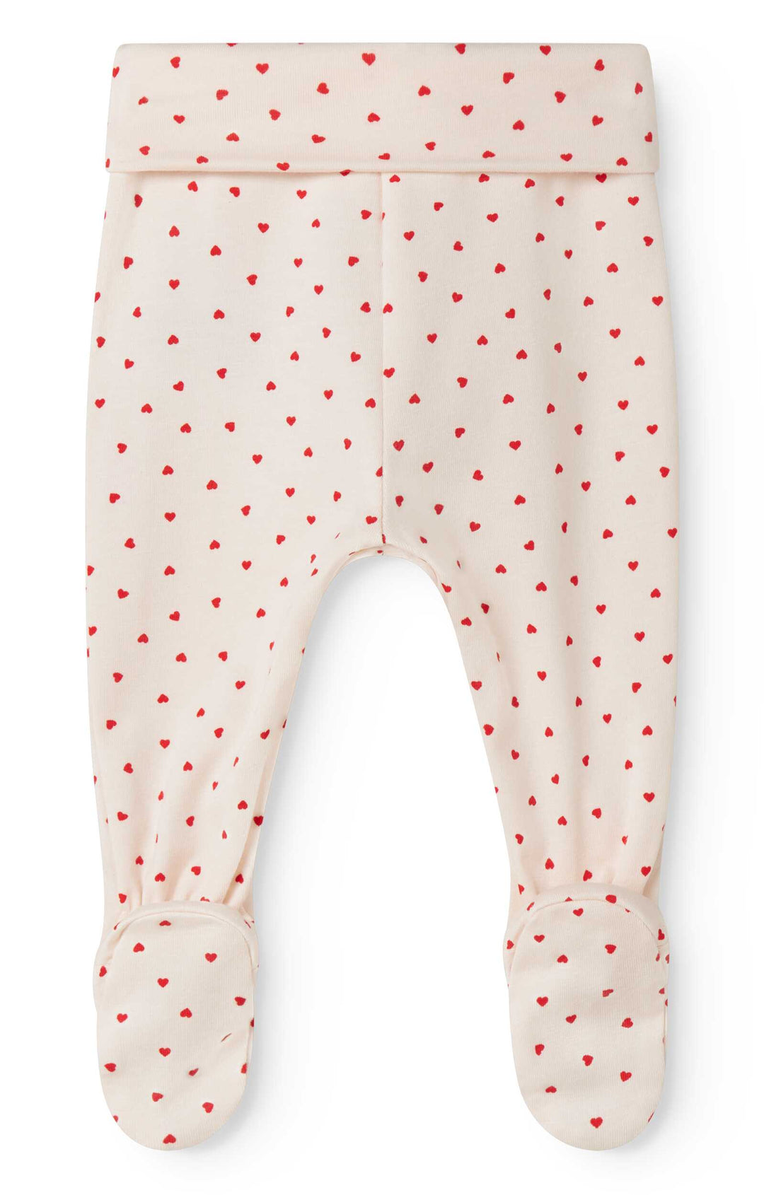 set knit heart print wrap top and footie pants with beanie - happy hearts