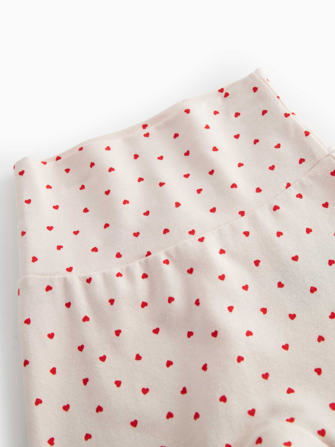 set knit heart print wrap top and footie pants - happy hearts