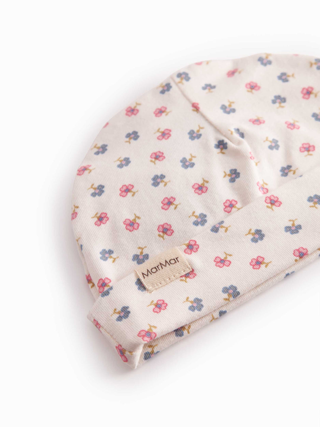 footie floral dot print with beanie - roses