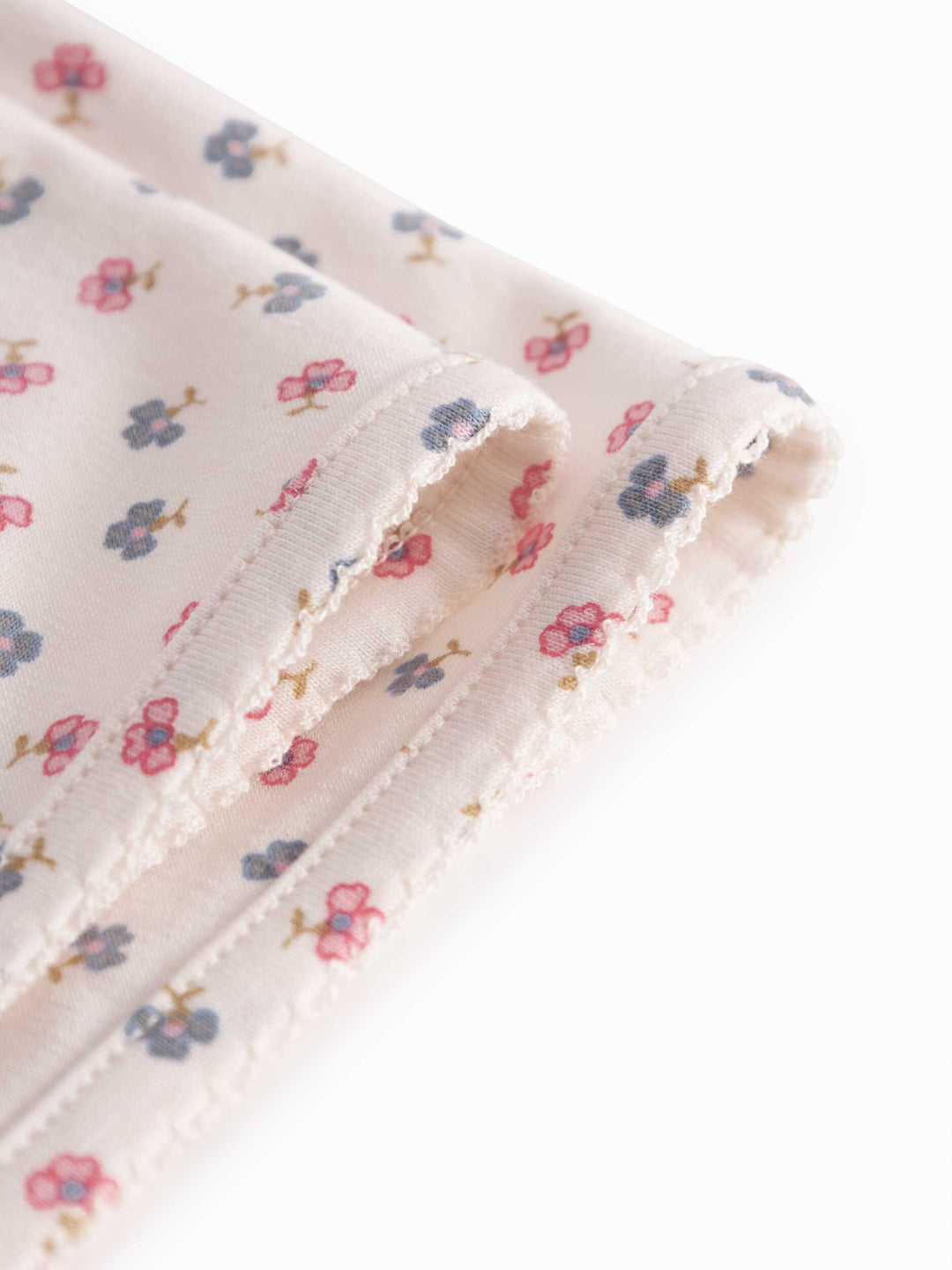 set footie floral dot print with beanie and blanket - roses