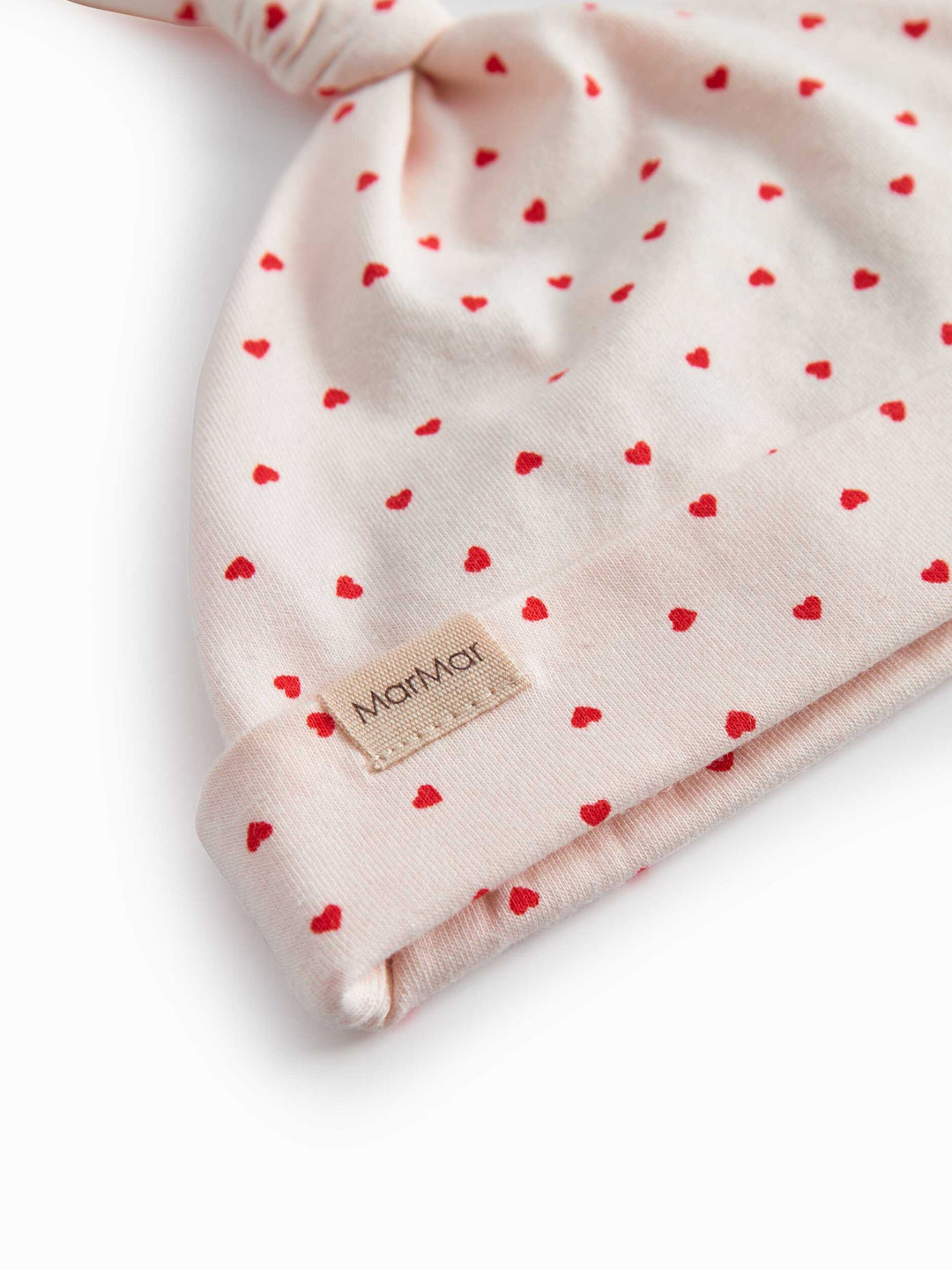 footie heart print wrap with beanie - happy hearts