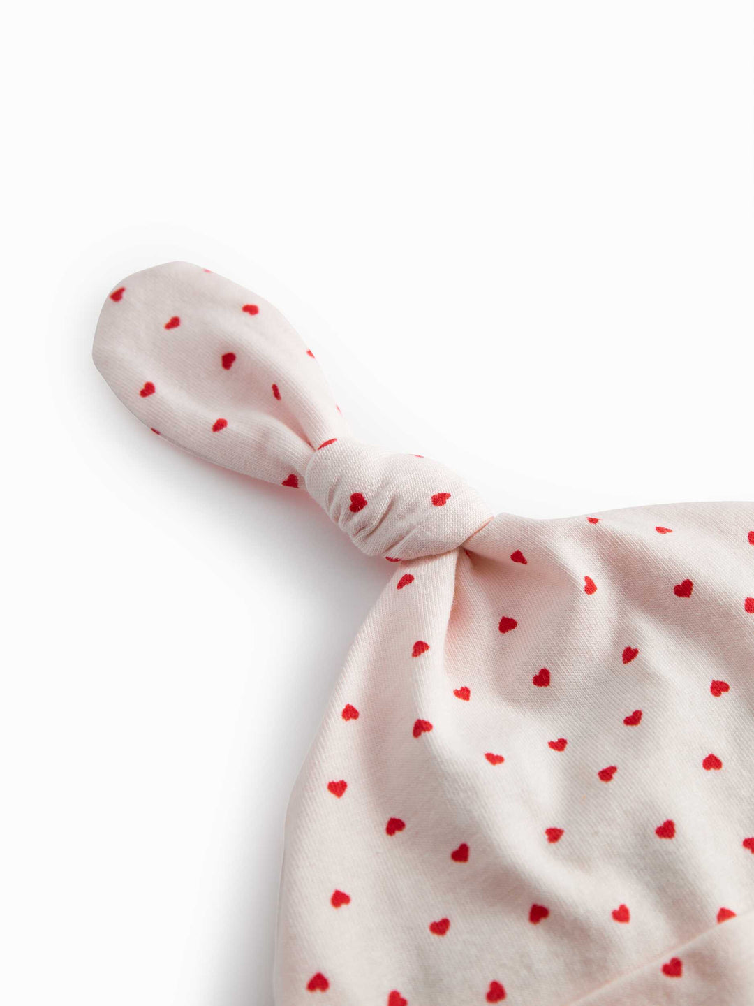 set knit heart print wrap top and footie pants with beanie - happy hearts