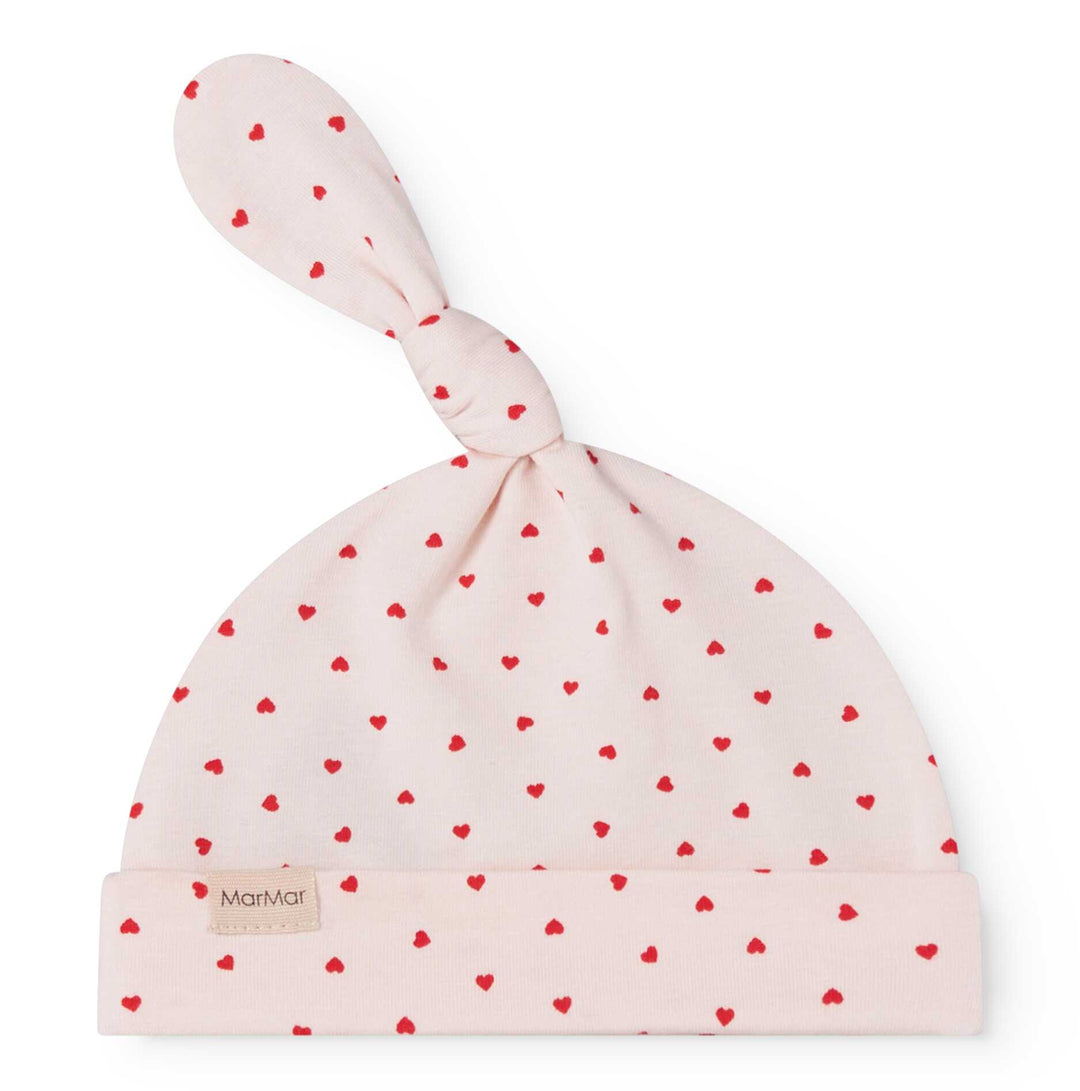 set footie heart print wrap with beanie and blanket - happy hearts