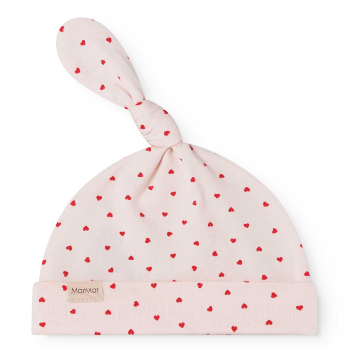 footie heart print wrap with beanie - happy hearts