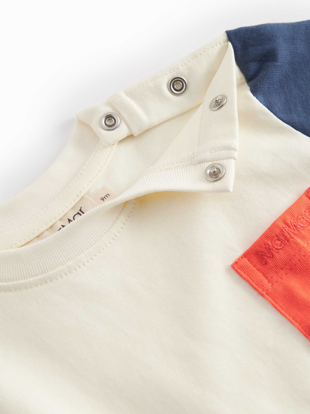 tee s/s color block - natural