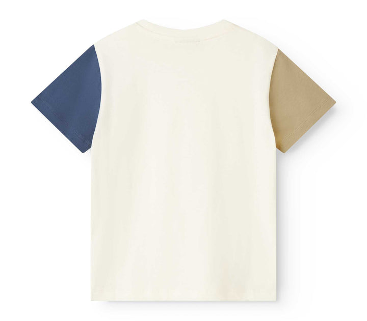 tee s/s color block - natural