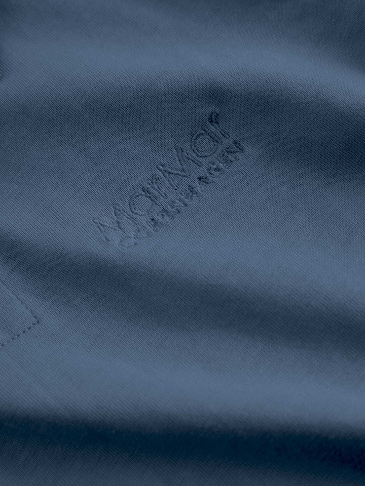 polo s/s embroidered logo - vintage blue