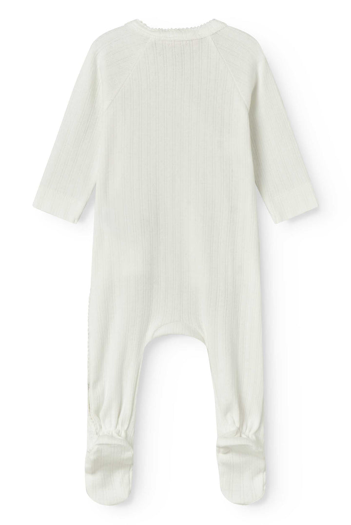 set footie pointelle wrap with beanie and blanket - gentle white
