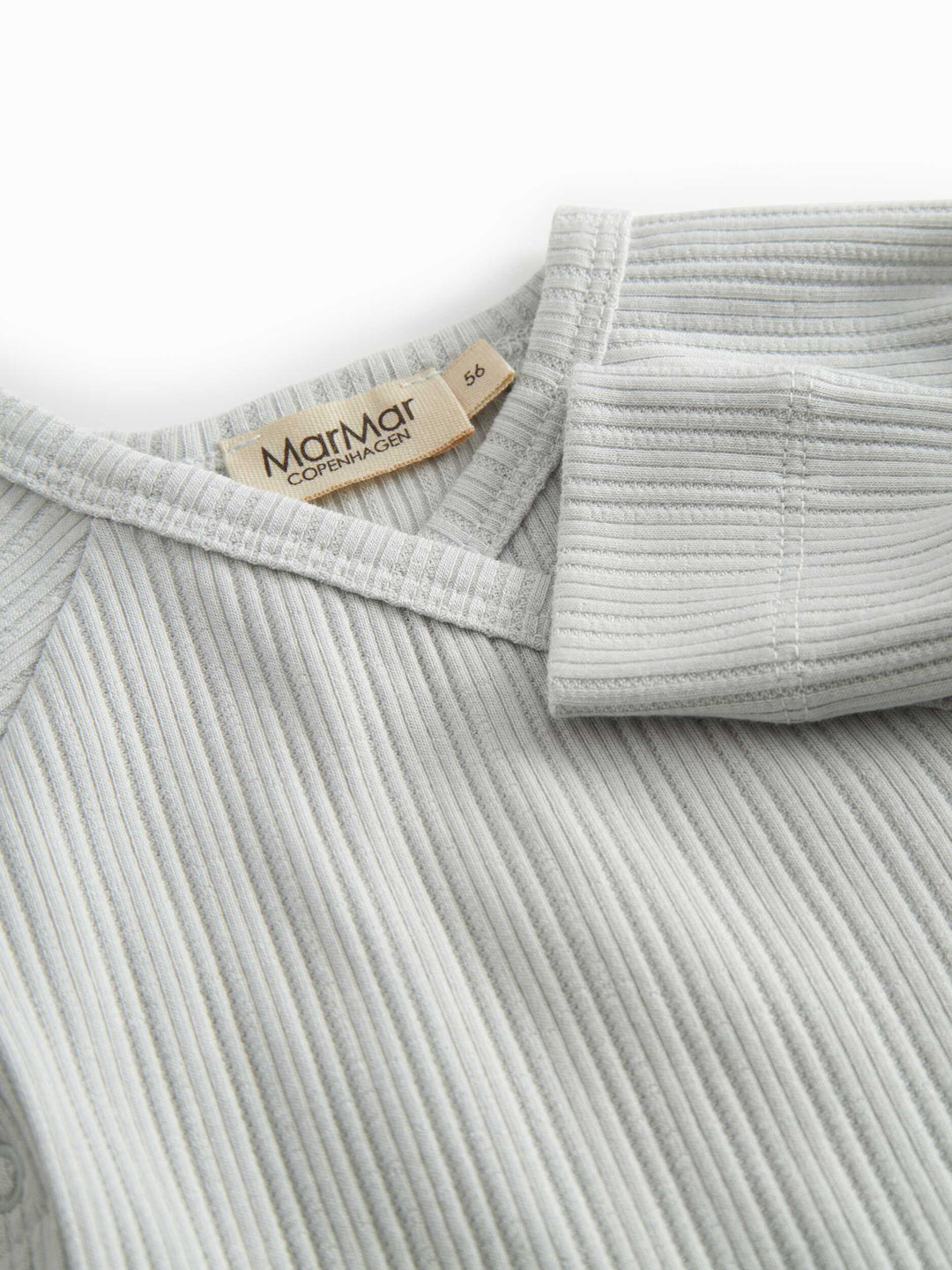 set knit ribbed wrap top and footie pants - morning dew